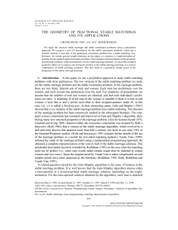 the geometry of fractional stable matchings and its applications