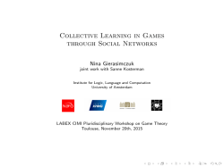 Collective Learning in Games through Social