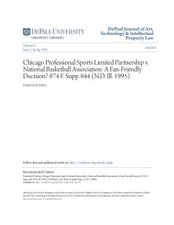 Chicago Professional Sports Limited Partnership v