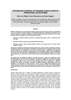 integrated control of invasive alien plants in terrestrial