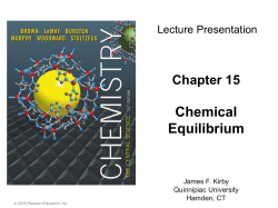 Chapter 15 Chemical Equilibrium