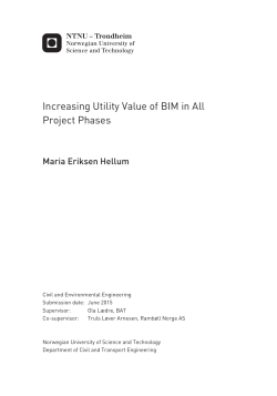 Increasing Utility Value of BIM in All Project Phases