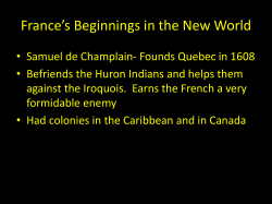 France`s Influence in the New World