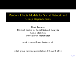 Random Effects Models for Social Network and Group Dependencies