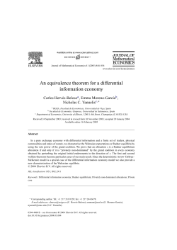 An equivalence theorem for a differential information economy