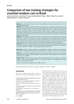 Comparison of two training strategies for essential newborn care in