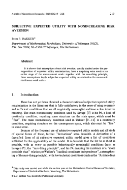 Subjective expected utility with nonincreasing risk aversion