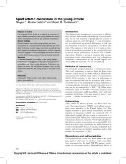 Sport-related concussion in the young athlete