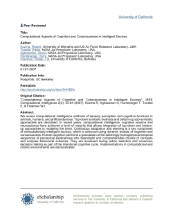 Computational Aspects of Cognition and Consciousness in
