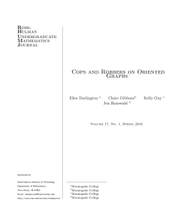 Cops and Robbers on Oriented Graphs - Rose