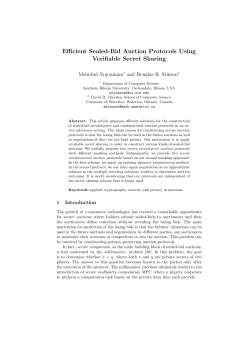 Efficient Sealed-Bid Auction Protocols Using