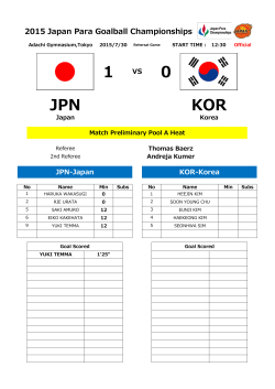 1 VS 0 JPN KOR