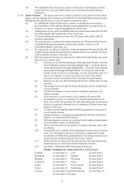 Sports Season - North Carolina High School Athletic Association