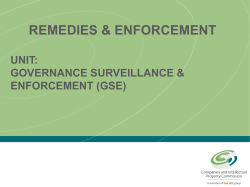 Governance Surveillance and Enforcement