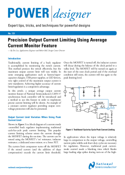Precision Output Current Limiting Using