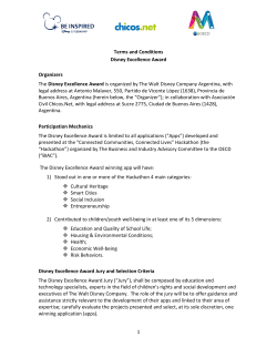 1 Terms and Conditions Disney Excellence Award Organizers The