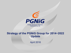 Strategy of the PGNiG Group for 2014&minus;2022 Update