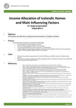 Income Allocation of Icelandic Homes and Main Influencing Factors