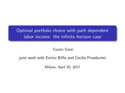 Optimal portfolio choice with path dependent labor