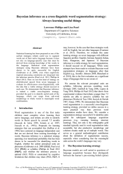 Bayesian inference as a cross-linguistic word segmentation strategy