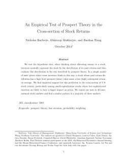 An Empirical Test of Prospect Theory in the Cross
