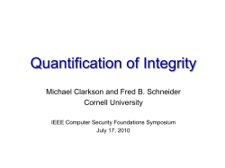 Quantification of Integrity
