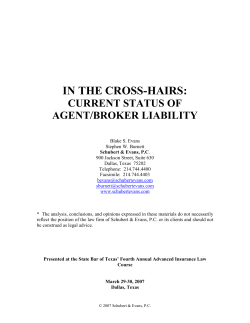 In The Cross-Hairs: Current Status Of Agent/Broker