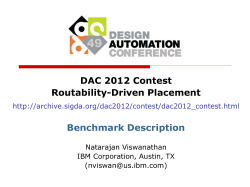 DAC 2012 Contest Routability-Driven Placement Benchmark