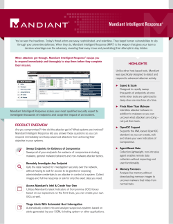 Mandiant Intelligent Response Data Sheet