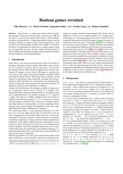 Boolean games revisited - Bruno Zanuttini