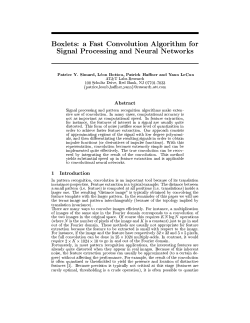 Boxlets: a Fast Convolution Algorithm for Signal