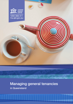 Managing general tenancies in Queensland