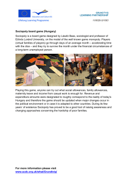 Sociopoly board game