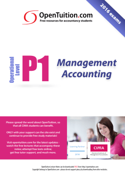 CIMA P1 Notes - OpenTuition.com