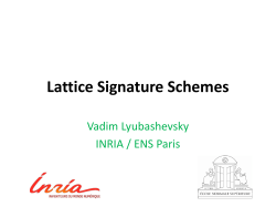 Lattice Signature Schemes