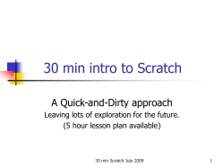 An intro to Scratch