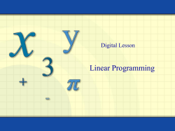 Linear Programming
