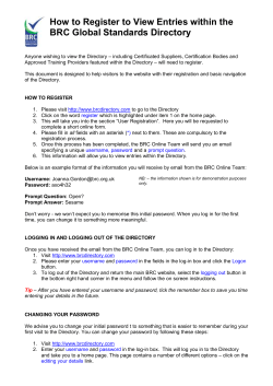 The BRC Global Standards Directory