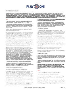 Tournament Rules 2017 with new logo