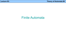 Finite Automata