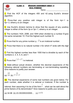 3 REAL nUMBERS