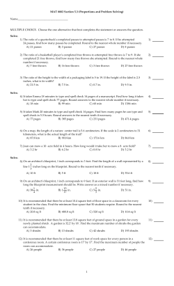 MAT 0002 Section 5.3 (Proportions and Problem Solving
