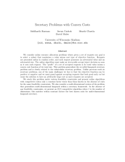 Secretary Problems with Convex Costs