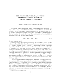 THE STRONG OKA`S LEMMA, BOUNDED PLURISUBHARMONIC