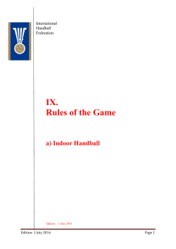 IX. Rules of the Game