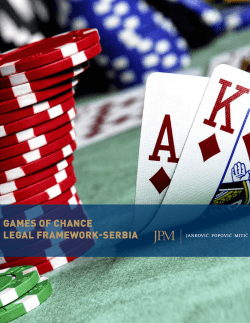 GAMES OF CHANCE LEGAL FRAMEWORK