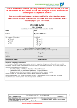 EN self-review example - Northland District Health Board