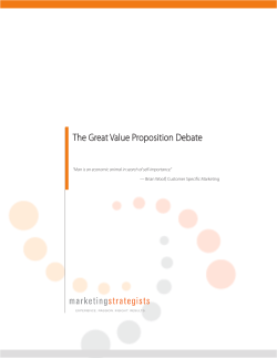 The Great Value Proposition Debate