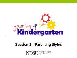 Positive Parenting Style - Gearing Up for Kindergarten