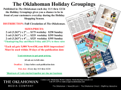 Holiday Groupings - Oklahoma Unfolded